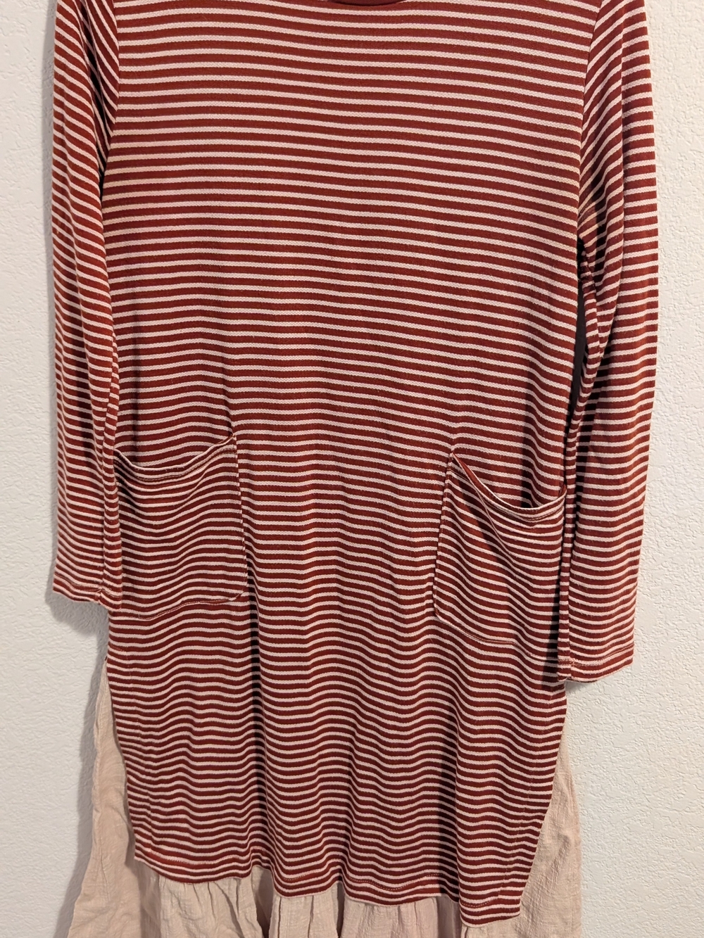 Roolee Burgundy Striped Dress